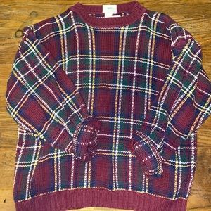 Oversized Plaid Sweater